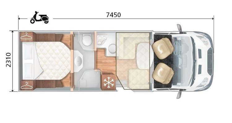 Viaggio del Camper Semintegrale