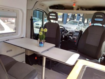 Fourgon aménagé Fiat Boxer 2,2 l hdi 130 ch en location à Punta Umbría