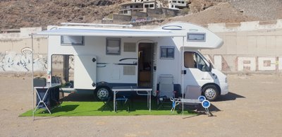 Camper Mansardato Fiat CRISTAL CHAMP condiviso a Santa Cruz De Tenerife