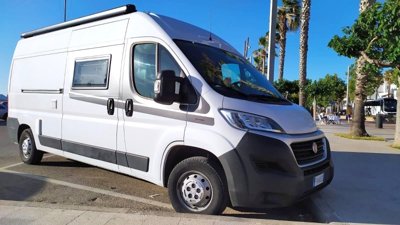 Large campervan Fiat Ducato 2,2 l Multijet 100 ch. For hire in Cagliari