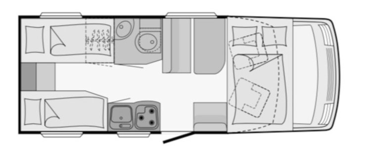 Rental A-class motorhome
