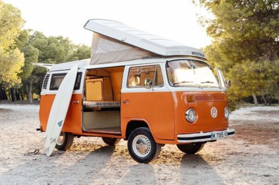 Campingbus Volkswagen Kombi T2 Westfalia zu vermieten in Barcelona